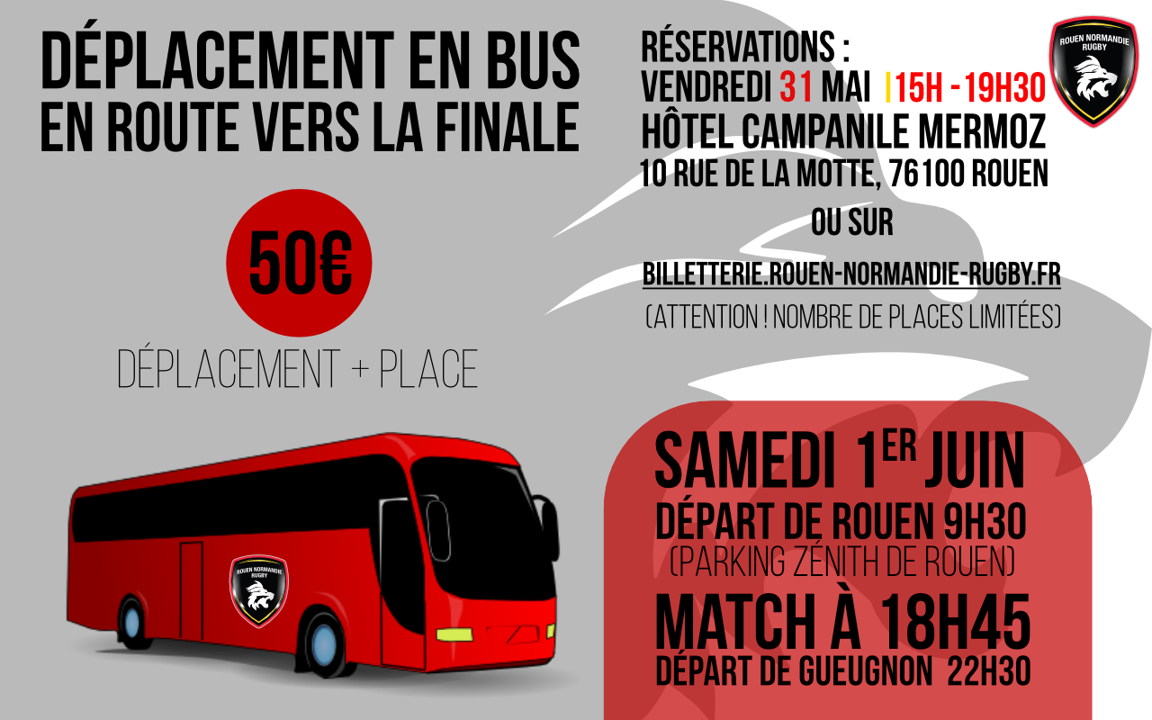 Déplacement Bus – Finale Trophée Jean Prat