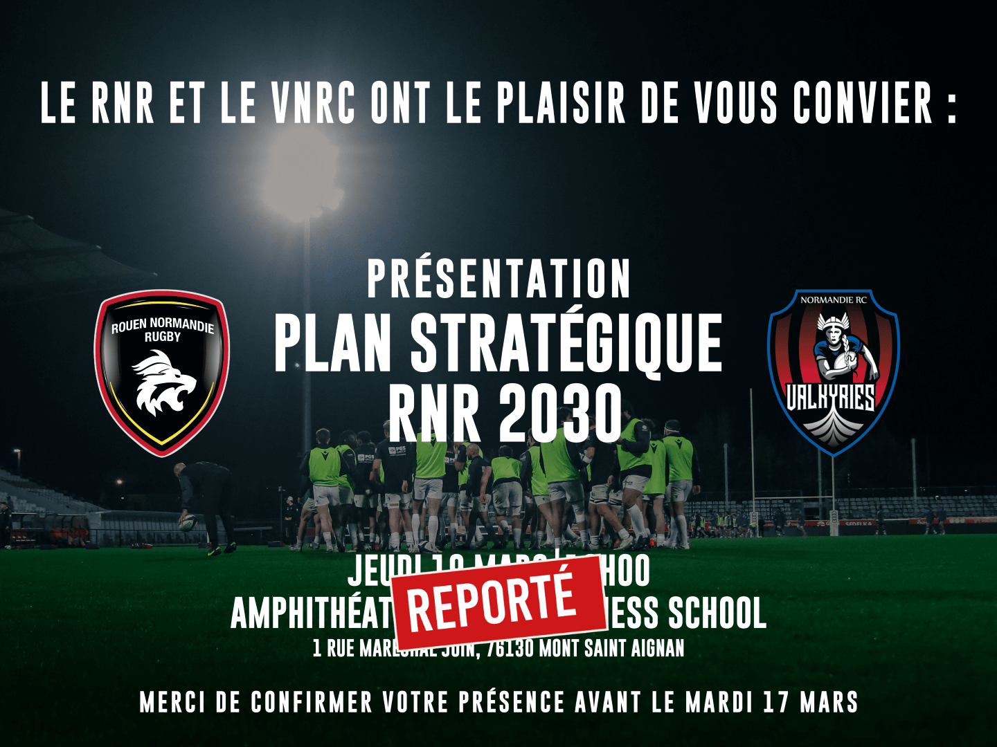 REPORT PRÉSENTATION DU PLAN STRATÉGIQUE 2030